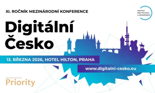 Banner konference Digitální Česko, 13. března 2026, Hotel Hilton Praha, www.digitalni-cesko.eu